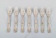 Danish silver (830). Seven pastry forks. ca. 1930.
