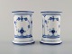 A pair of Royal Copenhagen Blue fluted vases.
