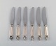 Georg Jensen Sterling Silver Acanthus, set of six dinner knives.
