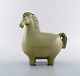 Stig Lindberg for Gustavsberg.
Horse figure of stoneware, decorated with green Celadon glaze.