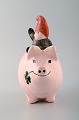 Rare Lisa Larson for Gustavsberg. Elf on pig. Glazed stoneware. 1980