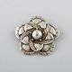 Rare art noveau brooch in sterling silver by Georg Jensen. Design number 12.