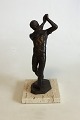 Royal Copenhagen Bronze statue of golfer. Designed by Sterett-Gittings Kelsey in 
1977