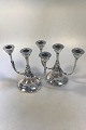Danam Antik 
præsenterer: 
Georg 
Jensen Sterling 
Sølv Par 
3-armet 
lysestager No 
537B(2)