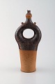 Find Lynggaard, Denmark. Danish ceramist. Unique sculpture in glazed red clay. 
1960 / 70