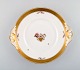 Royal Copenhagen. "Golden basket" dish with gold edge. Mid 20th century.