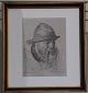 Old Fishermand portrait Etching by Peder Severin Krøyer  36.5 x 33.5 cm