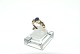 14 carat gold, Ladies ring with diamonds / blue sapphire
Size 57
