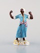 Rare antique Meissen miniature figure after Johann Joachim Kändler in 
hand-painted porcelain. Blackamoor. Dated 1850-80.
