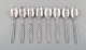 Jens H. Quistgaard (1919-2008), Denmark. Eight Star dessert spoons in plated 
silver. 1960 / 70