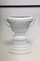 Royal Copenhagen Pearl Pattern / Flora Danica Vase with handles in Blanc de 
Chine No 12358