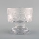 Bertil Vallien for Boda Åfors. Bowl on base in clear art glass. Swedish design, 
1970s / 80s.
