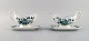 Spode, England. Two Mulberry sauce boats in hand-painted porcelain with floral 
and bird motifs. 1960s / 70s.
