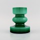 P.O. Power for Alsterfors. Vase in green mouth blown art glass. Swedish design, 
1960s / 70s.
