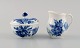 Rare Royal Copenhagen Blue Flower Braided sugar / cream set. Model numbers 
10/2305 and 10/2306. Dated 1964.
