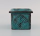 Nils Kähler for Kähler, Denmark. Vase / flowerpot in glazed stoneware. Beautiful 
black-green double glaze. 1960s.
