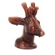 Axel Salto for Royal Copenhagen stoneware deer head with oxblood glaze. #20803. 
H: 31cm. L: 26cm