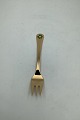 Georg Jensen Annual Cake Fork 1982 in gilded Sterling Silver with enamel