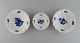 Three Royal Copenhagen Blue Flower Angular bowls.
