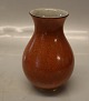 212-3474 Kgl.  Orange og grå vase 13 cm Kongelig Dansk  Craquelé, Craquele