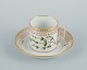 Royal Copenhagen, Flora Danica chocolate cup with matching saucer.