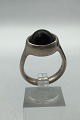 Georg Jensen Sterling Sølv Ring No. 473 Sphere Sort Agat