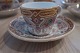 Antique and beautiful Espressocups / PunchcupsOpaque de SarregueminesA very beautiful and well-estimated french porcelain/fajanceAbout 1880Stamps in the fajance (K2 x 4, SL x 1, K1 x 1, KL x 1, + 3 uden stempler) Saucer diameter: 12cmCup H. 5,