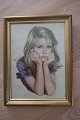 Lithography made by Kurt Ard
Signed
New-framed lithography by Kurt Ard (1925 -)
Wellknown Danish illustrator with many illustrations of the frontpages of the 
Danish and foreign weekly magazines
The illustrations of Kurt Ard