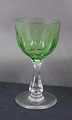 Derby glassware with cutted stems. Green rhine wine glasses 12cm 