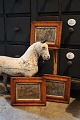 3 gamle 1800 
tals tegninger 
med 
hestemotiver 
hver ...