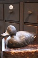 Decorative, old decoy duck in painted wood with a really nice patina...