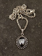 N E From sterling silver pendant with bloodstone