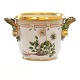 Royal Copenhagen: Flora Danica vinkøler af porcelæn. "Dryas octopetala L. & 
Erigeron eriocephalus J. Vahl.". #3570. H: 12,2cm. D: 14,5cm eksl. hanke
