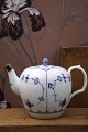 Old teapot in Blue Fluted, Fluted from Royal Copenhagen from 1898-1923. With 
silver mounting...