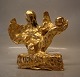 Klosterkælderen præsenterer: Kristian von Hornsleth Statuette forgyldt metal 21 x 20 cm Signeret Hornsleth