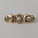 Kinnerup Antik & Porcelæn præsenterer: GJ broche 14 kt3,5 cm