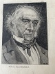 Ole Buus Larsen præsenterer: Litografi - Portræt af den britiske statsmand William Ewart Gladstone.