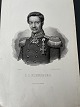Ole Buus Larsen præsenterer: Litografi af Em. Bærentzen 1853 - Portræt af Krigsminister Carl Julius Flensborg.