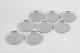 Just Andersen, set of eight coasters in pewter.