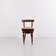 Osted Antik & Design præsenterer: Lille Klaverstol i Poleret Nøddetræ med Intarsia fra 1880
