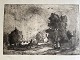 Radering af Ernst Zeuthen - Landskab "Ved Gentofte Sø" 1928