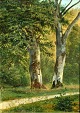 Pegasus – Kunst - Antik - Design præsenterer: Schovelin, Axel (1827 - 1893) Danmark: Træer i en skov.