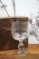 K&Co. præsenterer: Gammelt Fransk souvenir vin glas med graveret skrift "Amitie" ( Venskab )