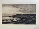 Ole Buus Larsen præsenterer: Radering af Louise Ravn-Hansen - Aftenstemning ved Vejle Fjord 1907.