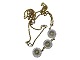 Georg Jensen silverNecklace with three Daisies