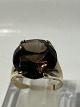 Antik Huset præsenterer: Vintage / Cocktail ring med røg topas i 14 karat Størrelse 57