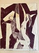 Ole Buus Larsen præsenterer: Træsnit af den svenske kunstner Lars Bertle - Mand og Kvinde.