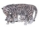Antik K præsenterer: Royal Copenhagen figurTiger med unger