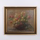 Oliemaleri med Tulipaner i Flettet Kurv, ca. 1930–1950