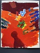 Gouache af den svenske kunstner Lars Bertle - Person i ...